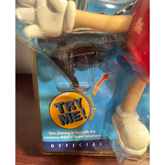 Vintage 1990s M&M's Red Officially Licensed Phone and Headset Sealed in Package - Picture 3 of 9